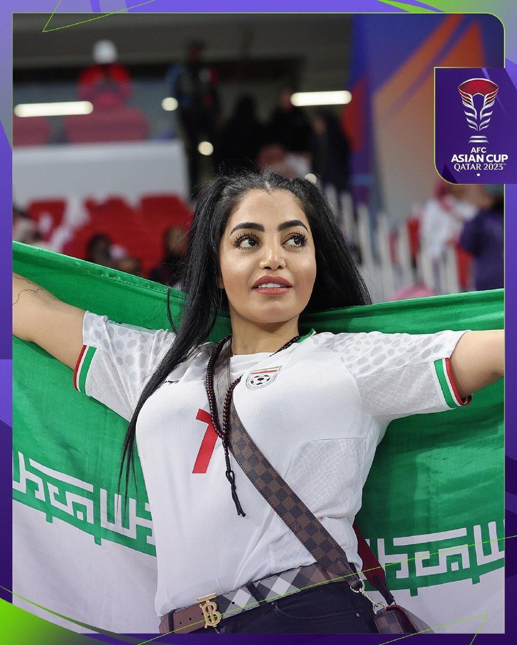 تصاویر تماشاگران زن ایرانی در قطر | تصاویر متفاوتی که AFC از تماشاگران زن ایرانی در بازی دیروز با قطر منتشر کرد