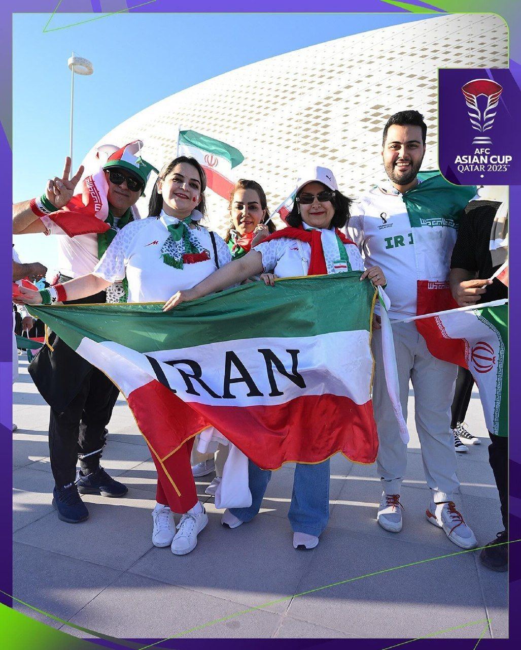 تصاویر تماشاگران زن ایرانی در قطر | تصاویر متفاوتی که AFC از تماشاگران زن ایرانی در بازی دیروز با قطر منتشر کرد