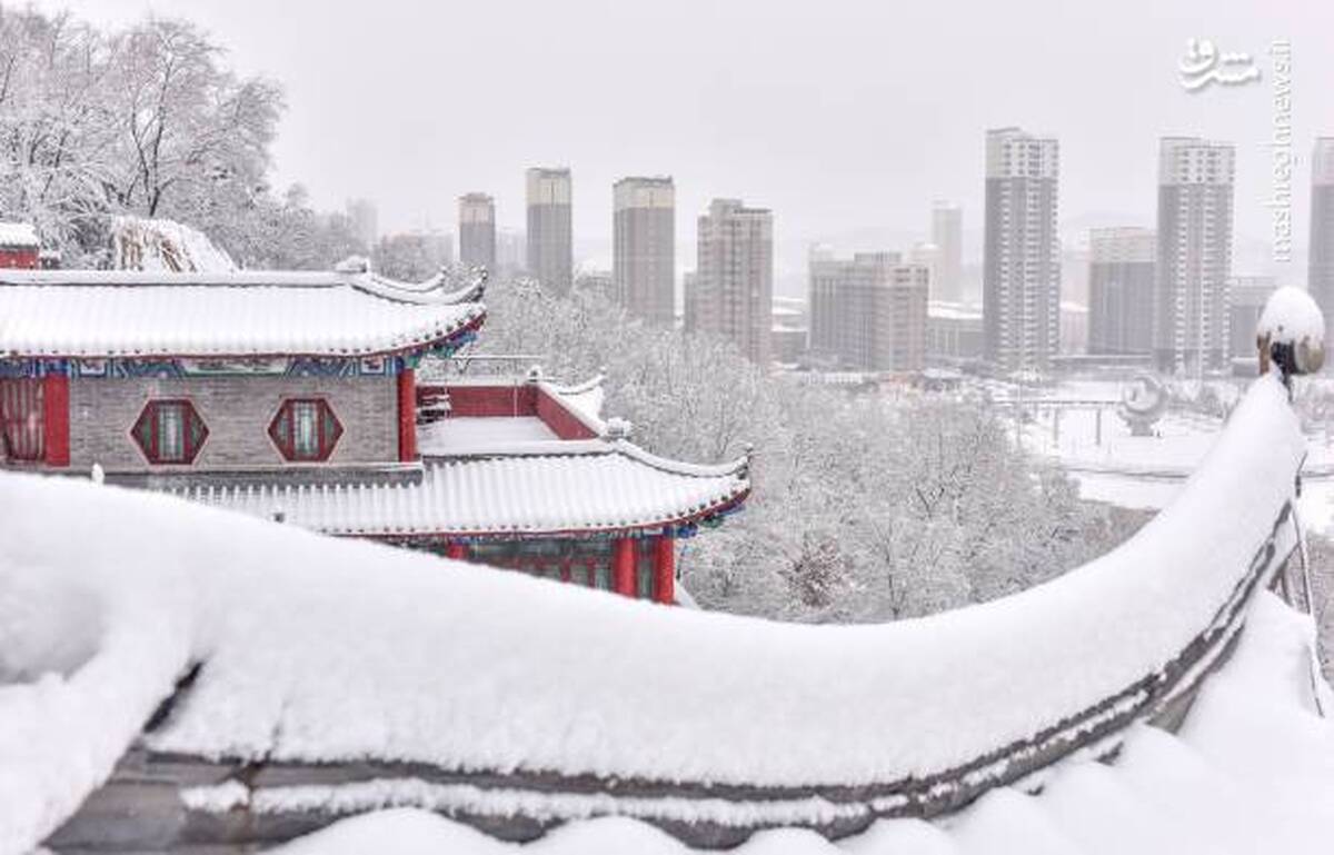 بارش غیرعادی برف در چین همه کارها را مختل کرد + ویدئو