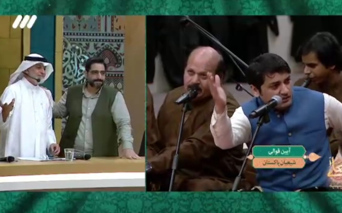 تصاویر اجراى قوالی پاکستانی‌ها پس از ۲۴ سال در تلویزیون ؛  حسینیه معلی متفاوت شد | هیجان مداحان مطرح کشور هنگام اجرای قوالی را ببینید + ویدئو