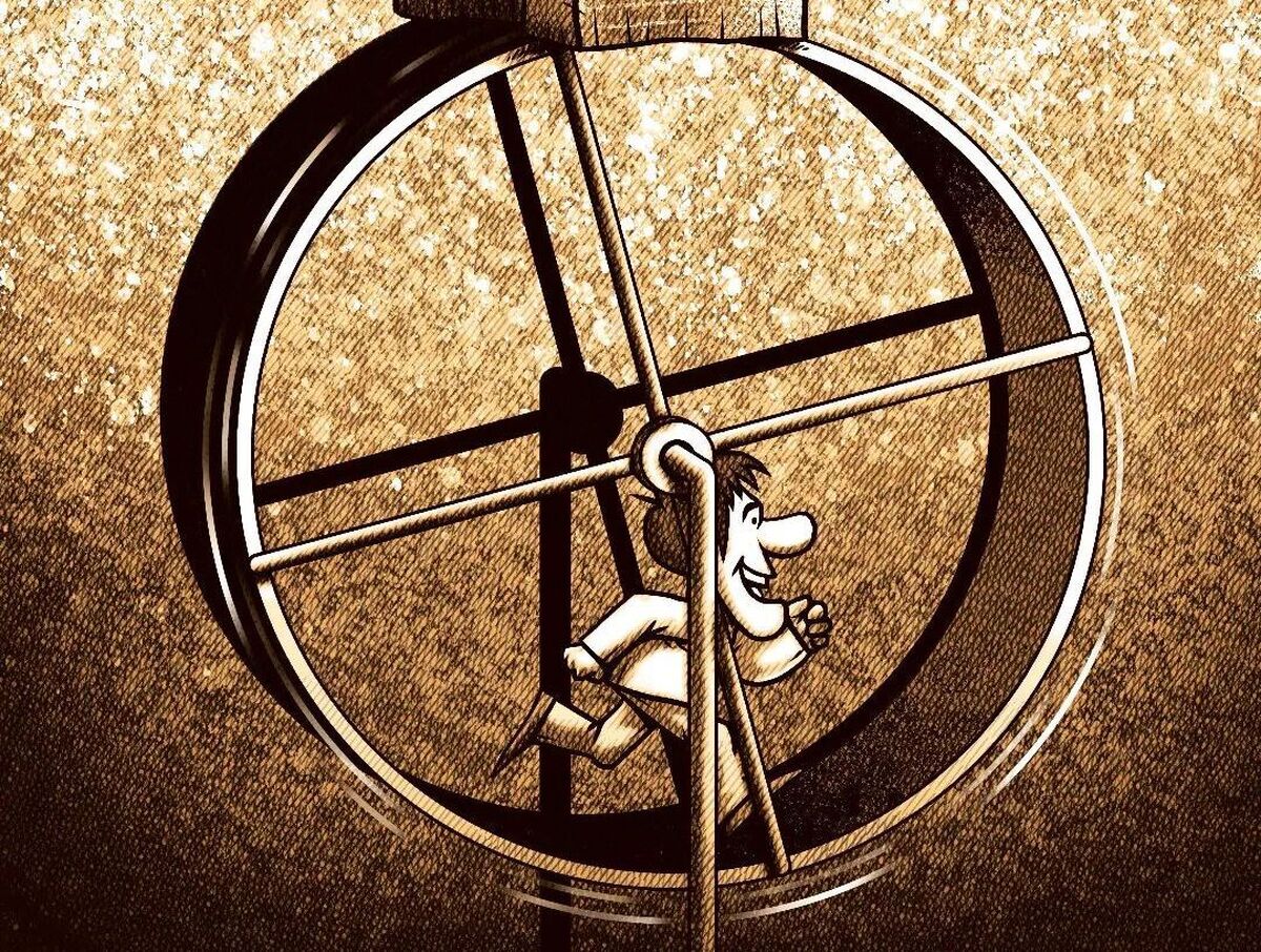 کاریکاتور | دور باطل برای خانه‌دار شدن؛ حداقل ۱۳۵ سال در این چرخ گردون، باید بدوید!