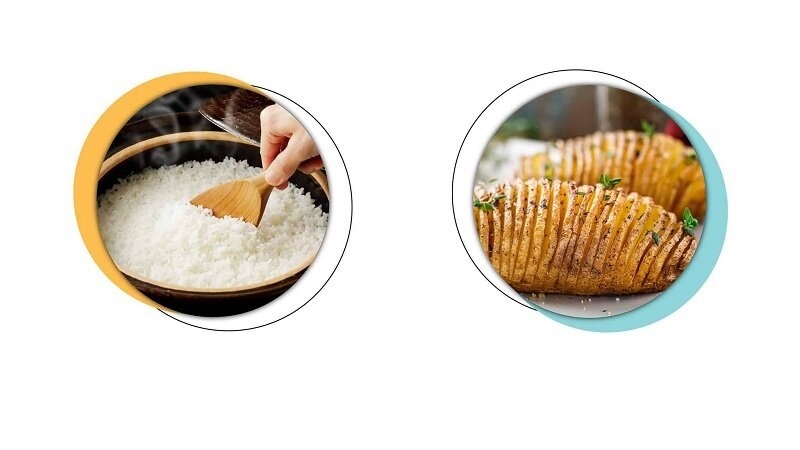 به جای برنج سیب زمینی بخورید! | بهترین جایگزین برنج را بشناسید | تفاوت سیب زمینی با برنج؛ کدامیک کالری و کربوهیدرات بیشتری دارند؟