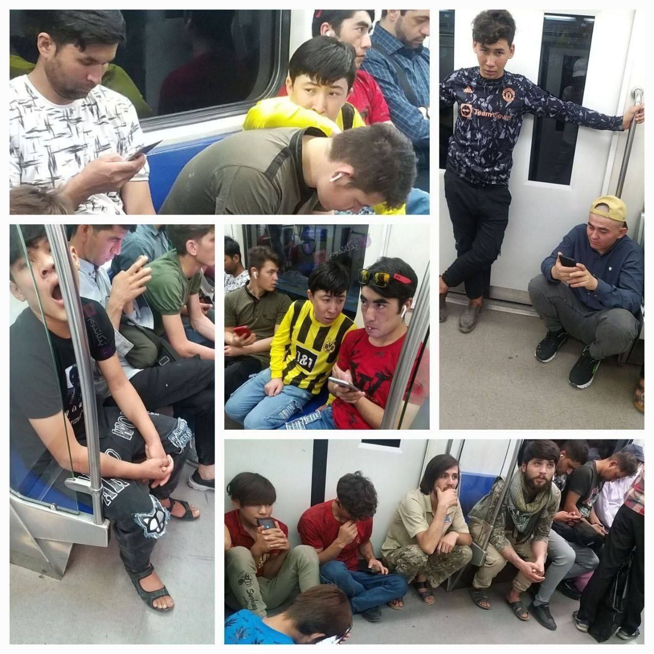 تصویر خبرساز و جنجالی حضور پرتعداد مهاجرین افغانستانی در متروهای تهران!