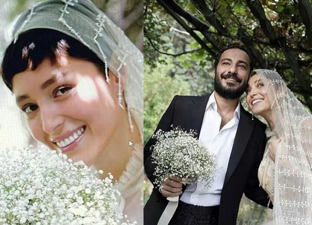 نمایش عکس‌های واقعی عروسی نوید محمدزاده و فرشته حسینی در یک سریال جنجالی + ویدئو
