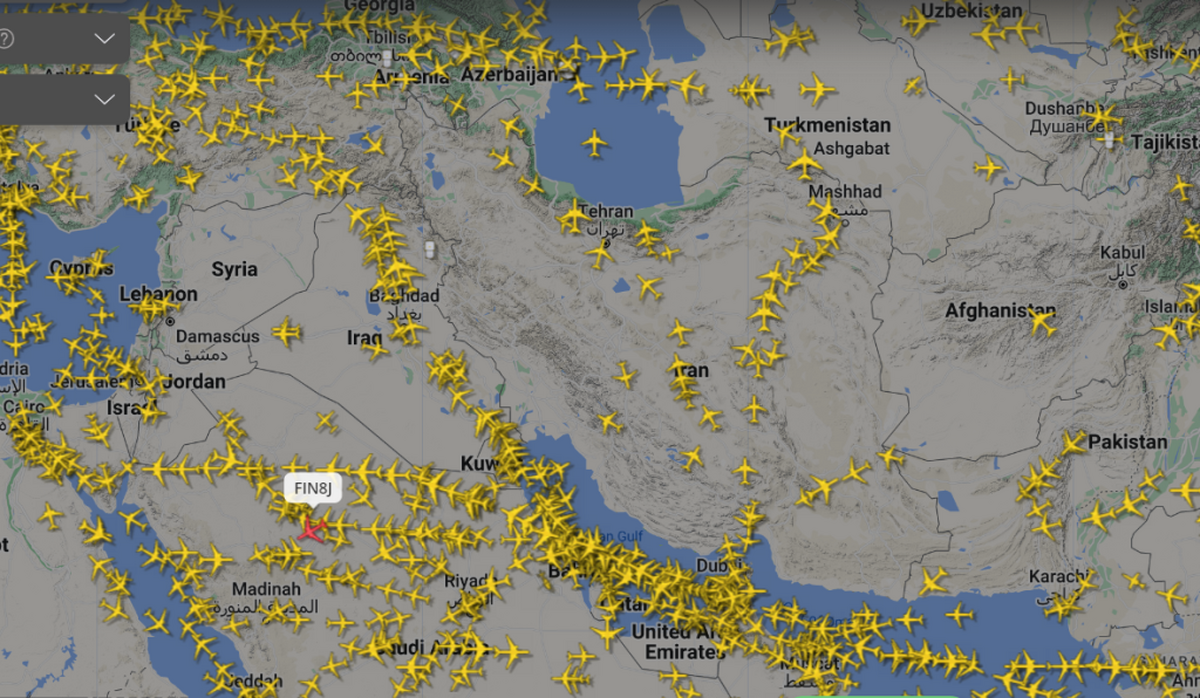 جدیدترین وضعیت پروازها در آسمان ایران + عکس | کلیر شدن آسمان غرب کشور ؛ نقشه پروازی هواپیماها را ببینید