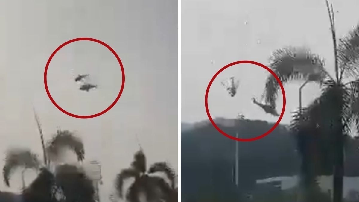 تصاویر لحظه برخورد دو بالگرد مالزی هنگام تمرین نظامی + ویدئو | همه ۱۰ سرنشین دو بالگرد کشته شدند