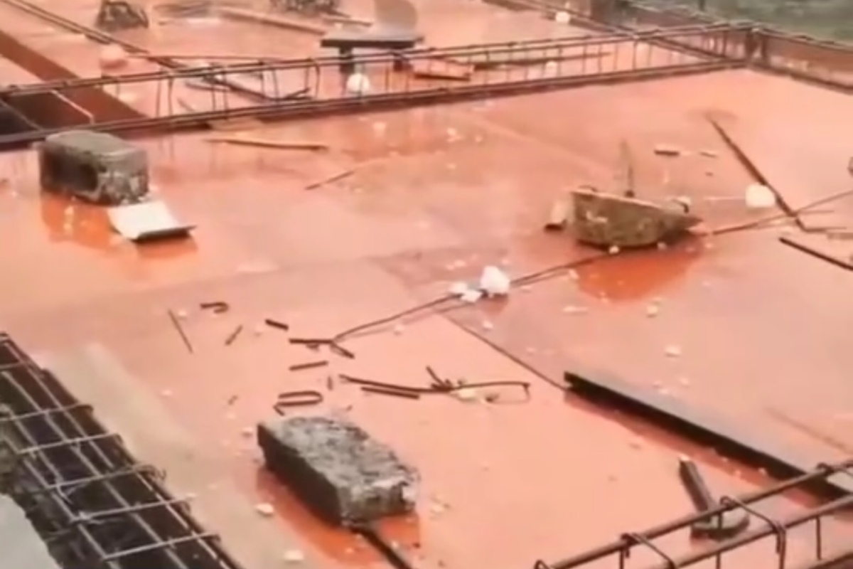تصاویر بارش تگرگ‌های غول‌پیکر در چین + ویدئو | اندازه و برخورد تگرگ‌ها با زمین را ببینید