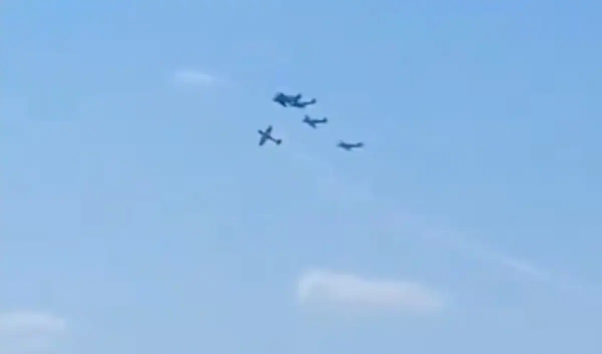 تصاویر لحظه برخورد مرگبار ۲ هواپیما در نمایشگاه هوایی پرتغال + ویدئو