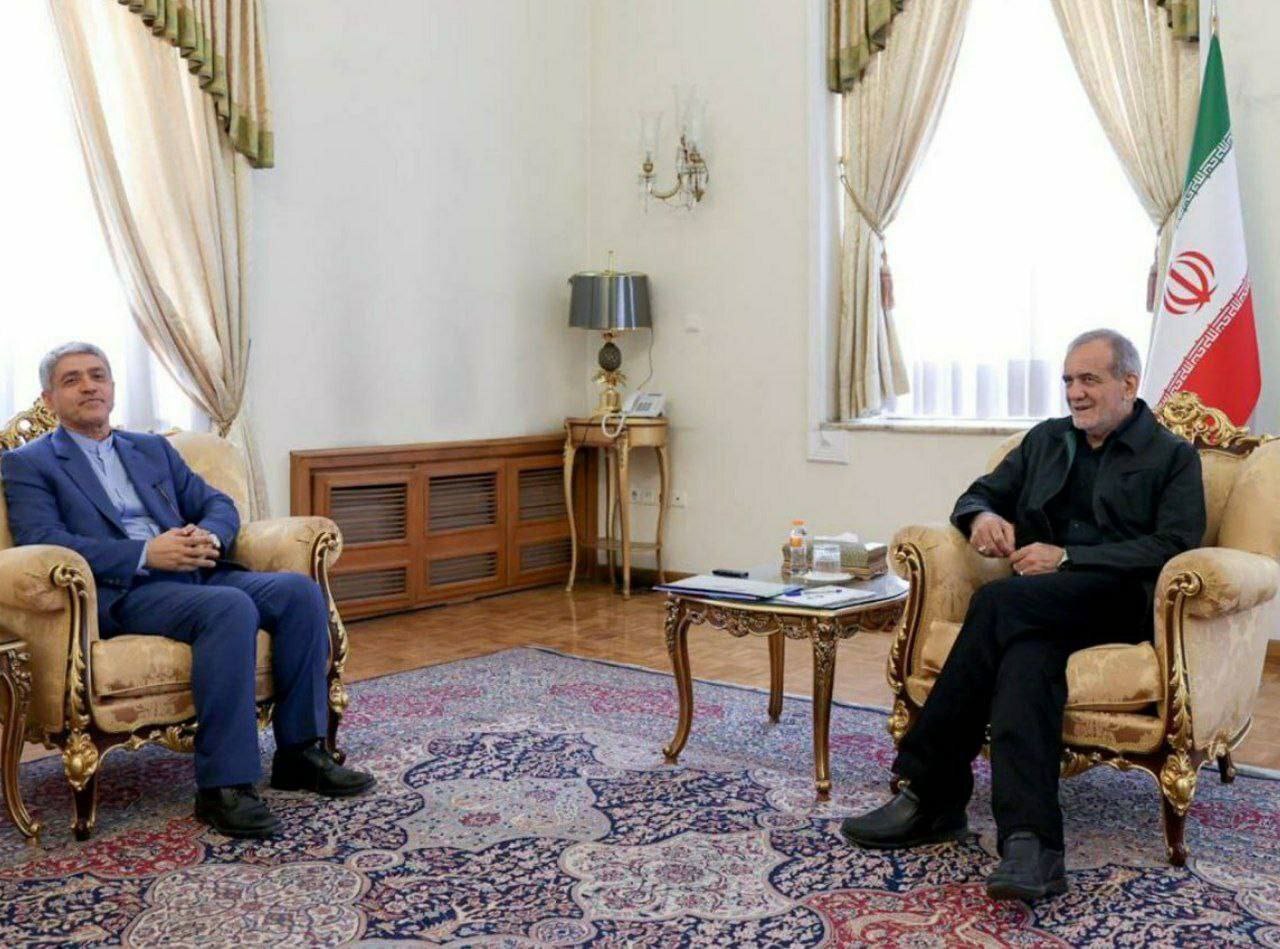 وزیر امور اقتصادی دولت روحانی با پزشکیان دیدار کرد | عکس